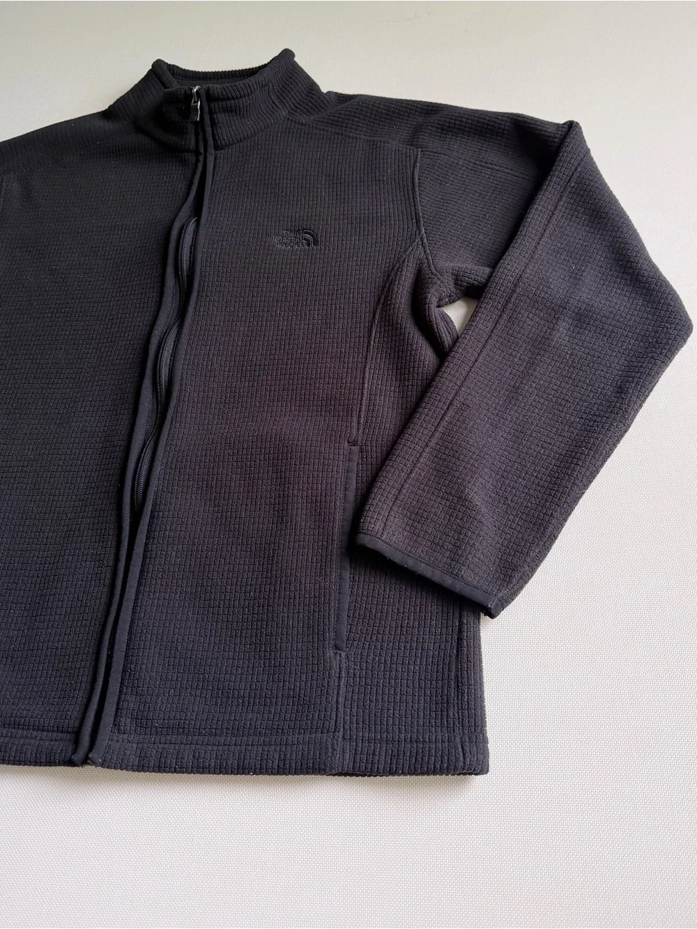 The North Face Black Grid-Textured Zip Jacket